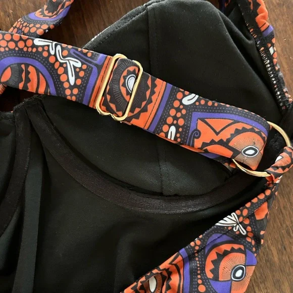 OFUURE Vibrant Orange & Purple Printed One-Piece Swimsuit - Picture 6 of 7